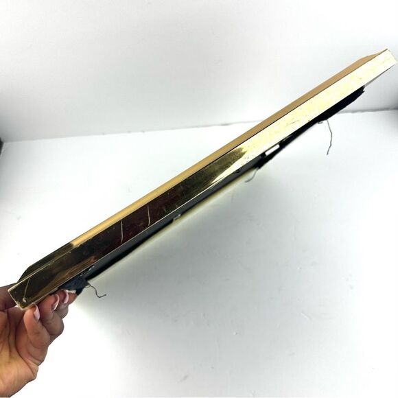 Vintage African Handmade Banana Leaf Tribal Dancing Art Photo in Gold Frame - Picture 4 of 9